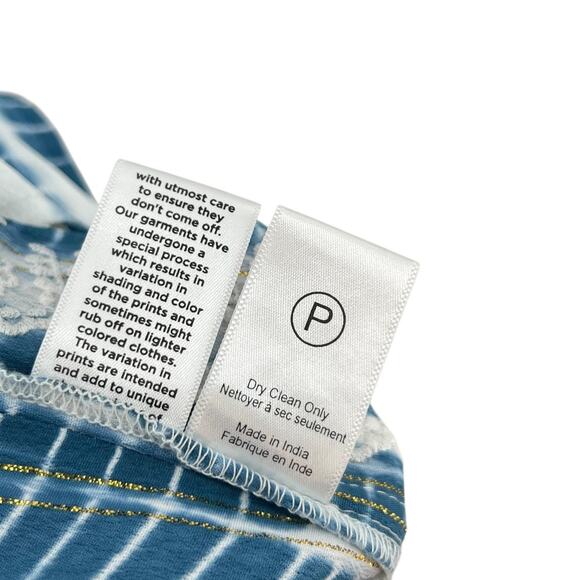 Hemant and Nandita Esme Tie-Dye Jogger Pants Blue White Size Small - Picture 16 of 16